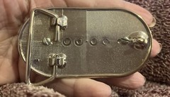 Retro Western Cowboy Belt Buckle Stone Oval Cowgirl, Silver Tone With Leaves