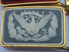 Gold Tone E Pluribus Unum Motto US American Eagle Belt Buckle Lot Cameo Relief