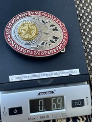 Western Buckle Oval Gold Silver Red Lone Star Texas Cowboy 2 » Hebillas Vaqueras