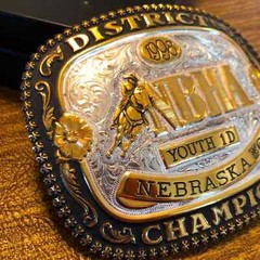 VTG Vintage Gist Bronze NBHA National Barrel Horse Nebraska Champion Belt Buckle