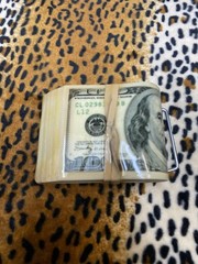 THE MONEY BUCKLE Vintage Money Roll Belt Buckle Cash Stacks