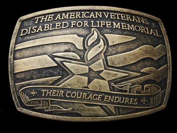 LA15120 2007 THE **AMERICAN VETERANS DISABLED FOR LIFE MEMORIAL** BELT BUCKLE