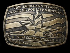 LA15120 2007 THE **AMERICAN VETERANS DISABLED FOR LIFE MEMORIAL** BELT BUCKLE
