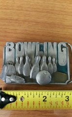 BOWLING BELT BUCKLE 1985