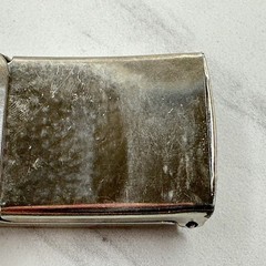 Silver Tone Web Clamp Military Style Slide Belt Buckle Simple Basic Unisex