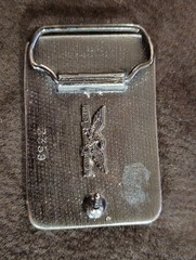 Vtg 1980s Retired Belt Buckle No Clock No Address Money Phone Red Enamel #2359