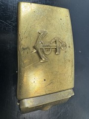 Vintage Solid Brass Anchor Belt Buckle 1.25” Belt Nautical Marine RARE