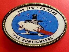 Vietnam Veteran 366 THE GUNFIGHTERS Epoxy Photo Belt Buckle
