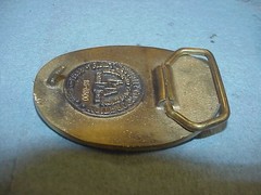 Utah 1896 State Seal Belt Buckle First Security Corp Collection Brass W/ Pouch