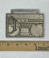 Cassette Tape Music Boom Box Rhinestones HIP HOP Rock Fashion Metal Belt Buckle