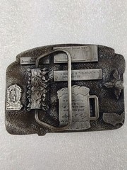 Arroyo Grande 3D Belt Buckle Beer Drinker Pewter Detailed Marked Numbered USA