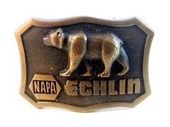 Vintage NAPA Echlin Grizzly Bear Belt Buckle Made in U.S.A.