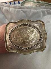 Vintage Lone Star Eagle Belt Buckle