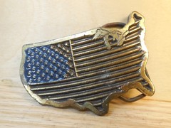Great American Buckle Co United States Belt Buckle #1806 Made in USA 1986