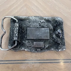 Vintage 1982 Siskiyou The Right To Bear Arms Pewter Belt Buckle R-10