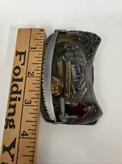 Bergamont Lumberjack Vintage Belt Buckle 1981 Siskiyou Williams Oregon Carpenter