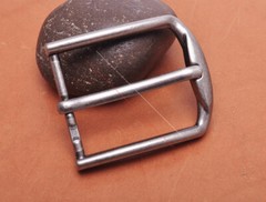 40mm Men Silver Quality Classic DIY Leathercraft Heel Bar Prong Pin Belt Buckle