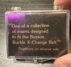 Men’s Buxton Buckle X Change Insert Monogram Letter K Vintage Original Package
