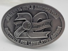 Vtg Belt Buckle Gun NRA ILA 20th Anniversary 3d Lion Shape Chape & Prong NEW