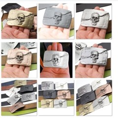 Belt buckle skull for removable belt belt fasteners skull buckle GS23