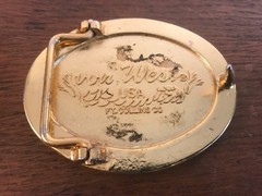 Von West Bass Fishing Oval Metal Belt Buckle 2.25&Prime; X 3&Prime;