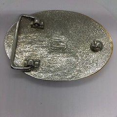 NEW WALMART Made In U S Engraved BELT Steel Brass 3.5 Inch By 2.5 Inch