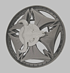 Bull Longhorn Belt Buckles Silver Gunmetal Vintage Spinner Western Cowboy Rodeo