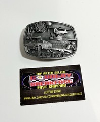 Belt Buckle Bergamot Brass Works US Army Military Patriotic USA Made 1991