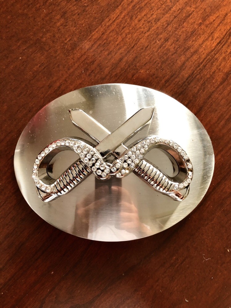 Big Rhinestone Pirate Cross Swords Weapon Metal Unisex Men’s Belt Buckle