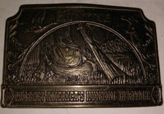 Hunting protect America&rsquo;s hunting heritage Lewis BELT BUCKLE Chicago USA 1978
