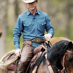 SANSTHS Western Cowboy M for 38&Prime;-41&Prime; Waist, Bronze Star Bull/Coffee Belt