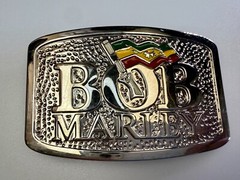 BOB MARLEY Jamaican Singer Rastafarian Flag Music Reggae 2006 Belt Buckle