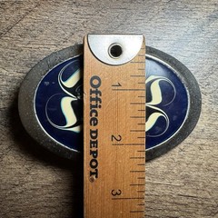 Unbranded Trout Belt Buckle Mens OS Blue Good Vintage Enamel Fishing Oval