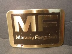 Brass & Steel MF Massey Furguson Belt Buckle Far Tractor Implements Great Americ