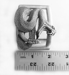Rattle Snake 925 Silver Belt Buckle Animal Jewelry Gift Men Made in USA