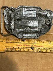 Used Metal Alloy 1925 Kenworth 6000 Truck 1987 Tonkin Inc. Belt Buckle