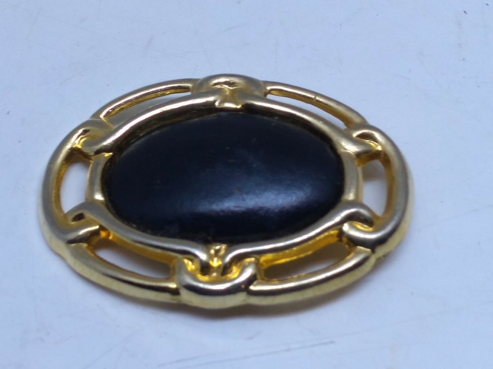 South-Western Brass Metal Tone Oval Belt Buckle Tiger-Eye Stone Center Piece
