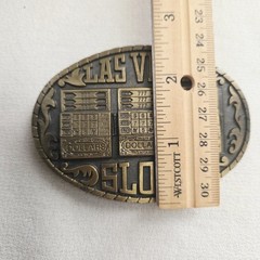 Belt Buckle – Pacific Brass and Buckle Indiana Metal Craft 1983 Las Vegas Slots