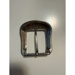 Vintage Justin Boots Silver Tone Floral Engraved Western Belt Buckle Scroll