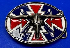 Longhorn Steer Bull Skull Southwestern Native American Vibe Belt Buckle