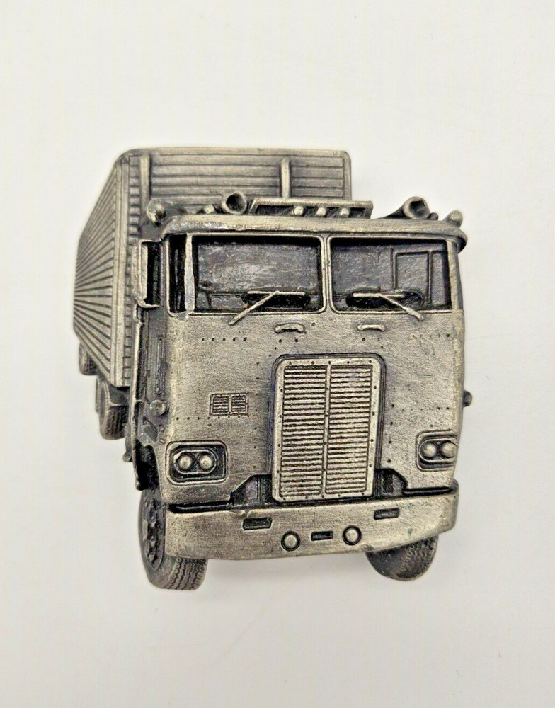VTG 1978 Bergamont Brass Works « Big Rigger » Truck (B-38) Belt Buckle Trucking