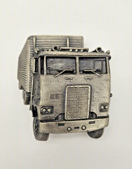 VTG 1978 Bergamont Brass Works « Big Rigger » Truck (B-38) Belt Buckle Trucking