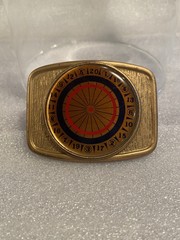 Dart Board Belt Buckle. 3&Prime; x 2-1/4&Prime; Unbranded.