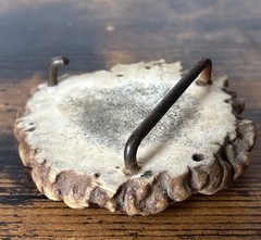 Vintage Handcrafted Elk Antler Burr Belt Buckle Buck Skull Arrow Design Disney