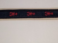 J Crew Mens Belt, Leather +Canvas,Silver Color Buckle, Lobster Design, Size 30