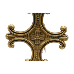 Men Women Belt Buckle Vintage Gold Color Metal Jeremiah Big Cross Saint Maurice