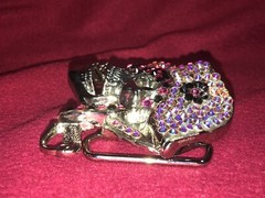 Crystal Rhinestone Purple Pirate Belt Buckle