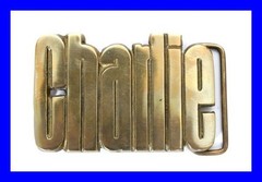 ●Excellent condition Vintage Charlie Solid Brass Western Cowboy Gold Color
