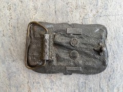 Vintage 1984 Bergamot Brass Works U-149 Enameled Steam Train 5473 Belt Buckle