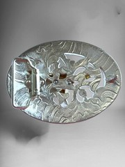 Mexican Flag Cowboy Western Belt Buckle Hebilla Vaquera Rodeo Bandera De Mexico